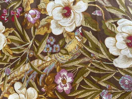 Deadstock Fabric: Bird Design Upholstery Weight