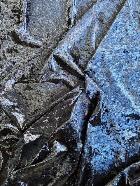 Crushed Stretch Velvet in Navy