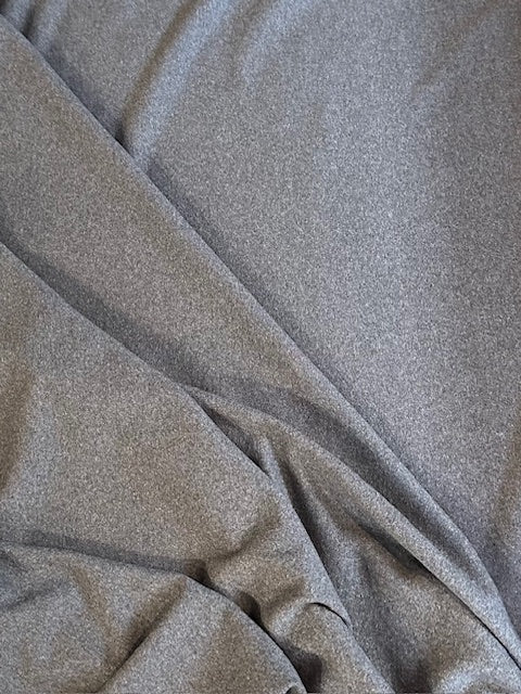 Merino Wool Superfine Jersey in Charcoal Mix