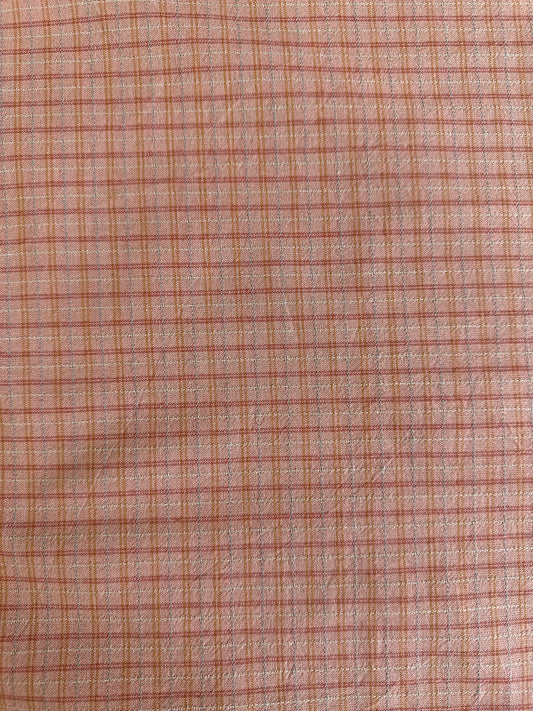 Cotton Dobby Plaid in Peach