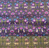 Cotton Shirting: Woodland Wallpaper in Plum