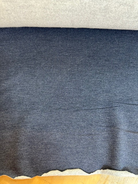 Bamboo/Merino Stretch Fleece in Heather Lake