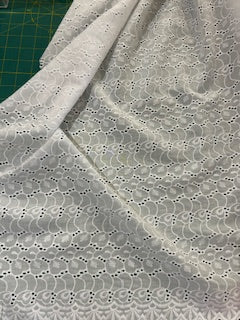 White Eyelet Fabric