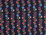 Roberta Floral Stripe ECOVERO Crepe in Black