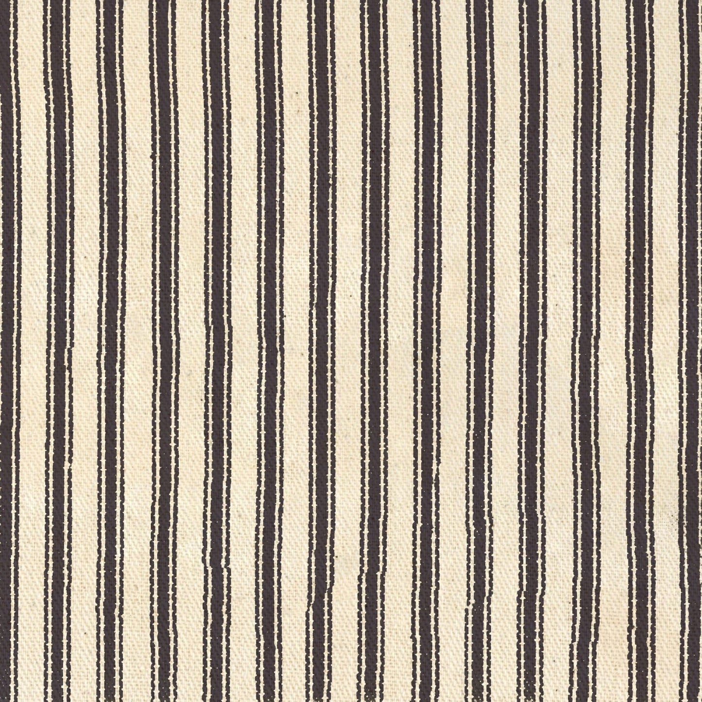 Woven Ticking Stripe in Black