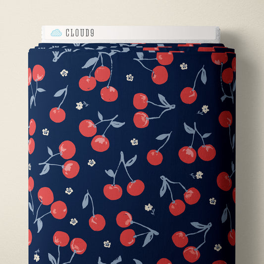 Jubilant: Cherries in Navy