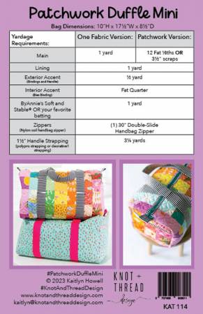 Knot & Thread: Patchwork Duffle Mini Pattern