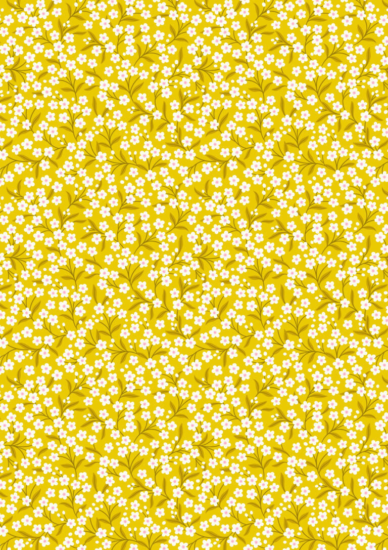 Boho Blooms: Flower Sprigs in Sunshine Yellow