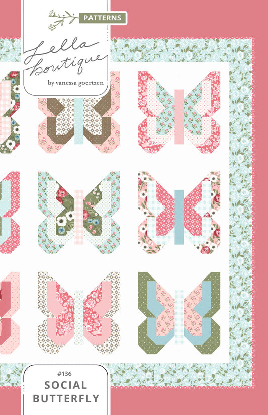 Lella Boutique: Social Butterfly Quilt Pattern