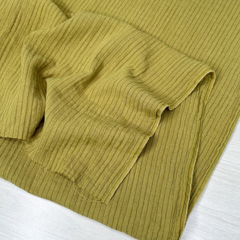 Lennon Double Gauze: Avocado Stripe