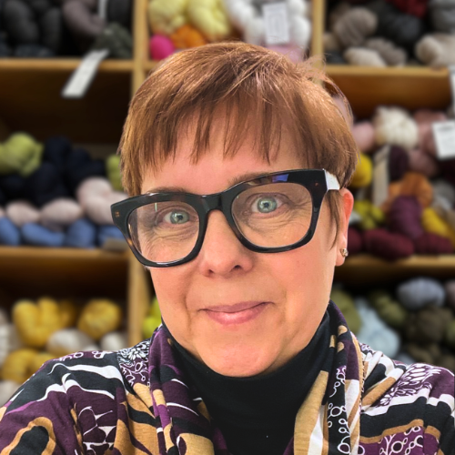 Merrilee Boniface, Retail Employee at Sew to Speak Fabric Store in Columbus, Ohio.