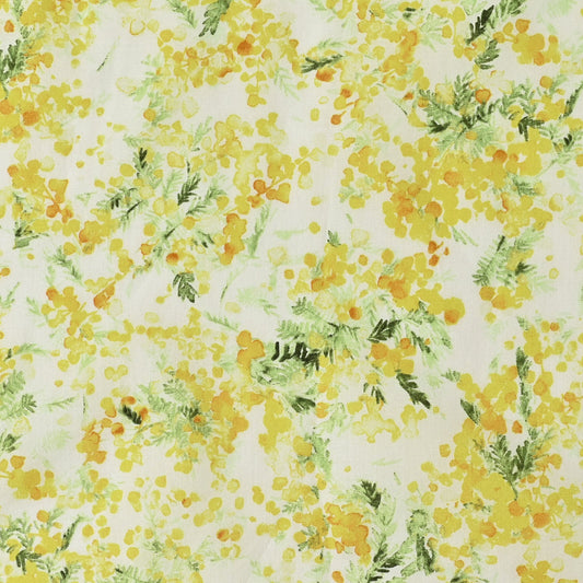 Flownny Mimosa Cotton Lawn: White