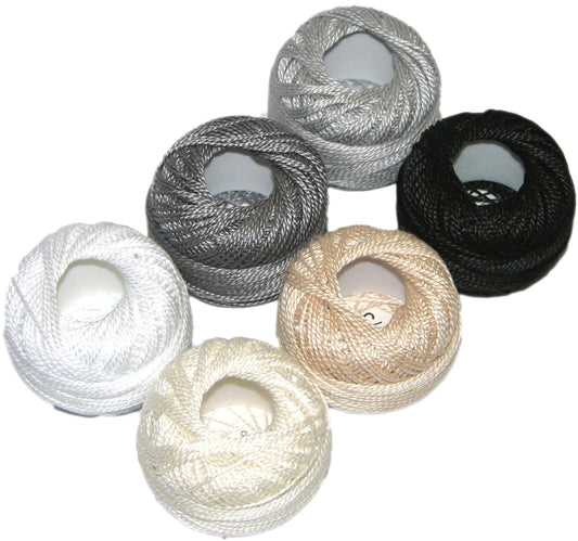 Pearl Cotton Size 12 Sampler Pack, 5gm (Multiple Varieties)