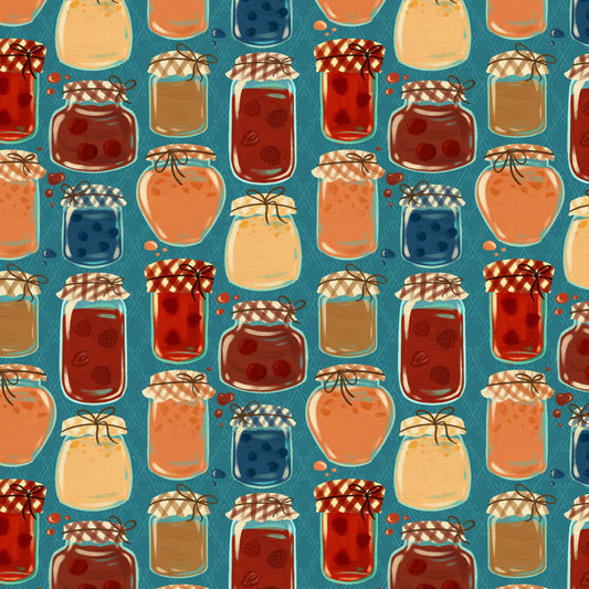 Fall Flavors: Jam Jars in Teal