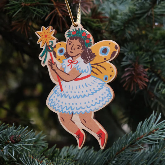Phoebe Wahl - Winter Fairy Wooden Ornament