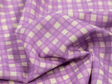 Painted Gingham Viscose & Linen in Lilac