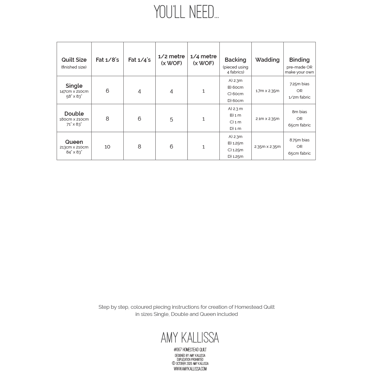 Homestead Quilt Pattern