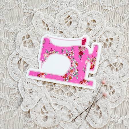 Pink Sewing Machine Vinyl Sticker