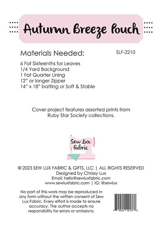 Sew Lux: Autumn Breeze Pouch