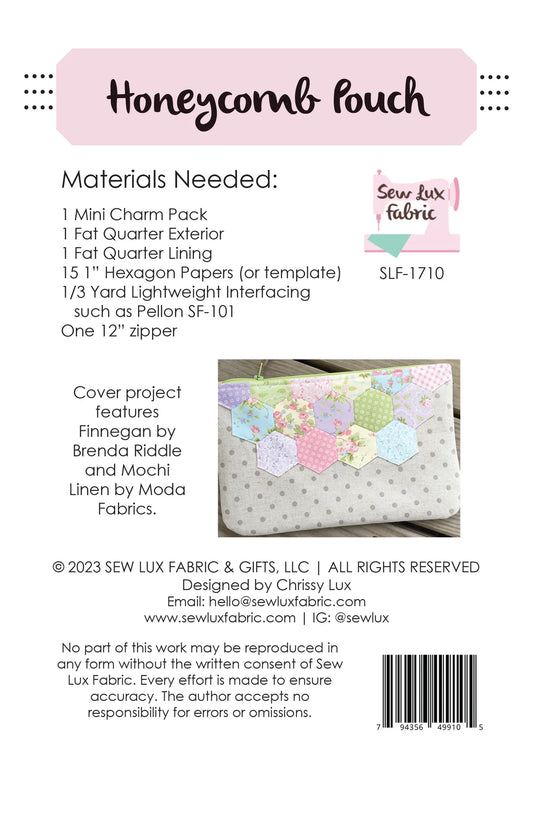 Sew Lux: Honeycomb Pouch Pattern