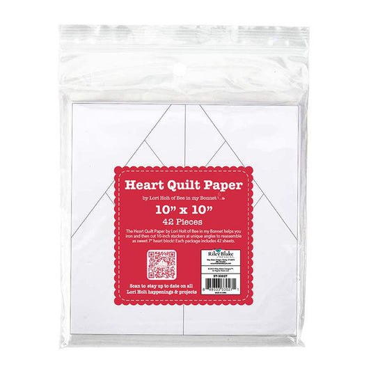 Heart Quilt Paper by Lori Holt - 10" x 10" 42 piece pack
