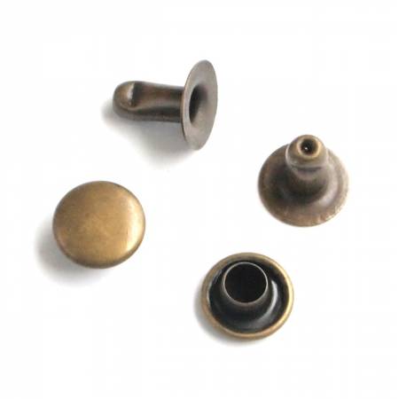 Small Double Cap Rivets - Set of 24