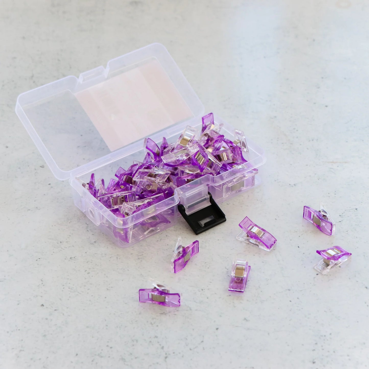 Sallie Tomato Purple Sewing Clips- 50 Pack