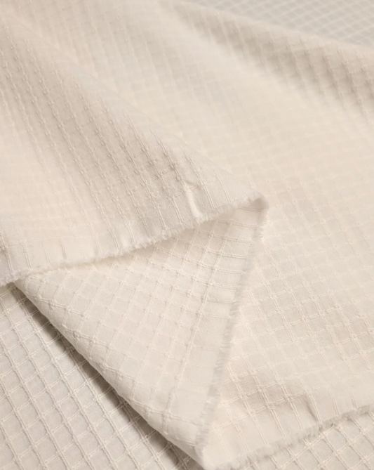 Soft Gridded Weave by Kobayashi in White