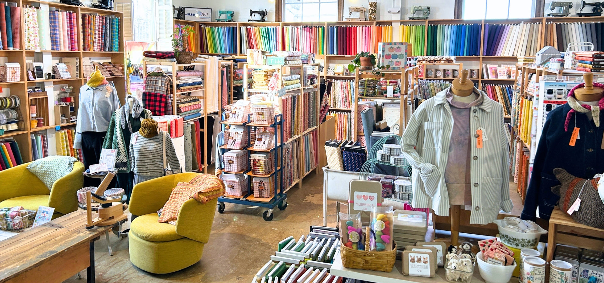 Step inside the Sew to Speak yarn store in Columbus to find your happy place and creative paradise.