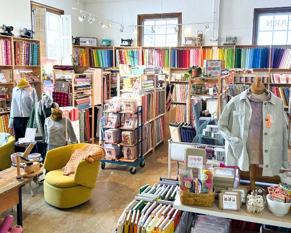 Step inside the Sew to Speak yarn store in Columbus to find your happy place and creative paradise.