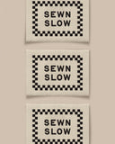 Sewn Slow Black & Ivory Large Labels