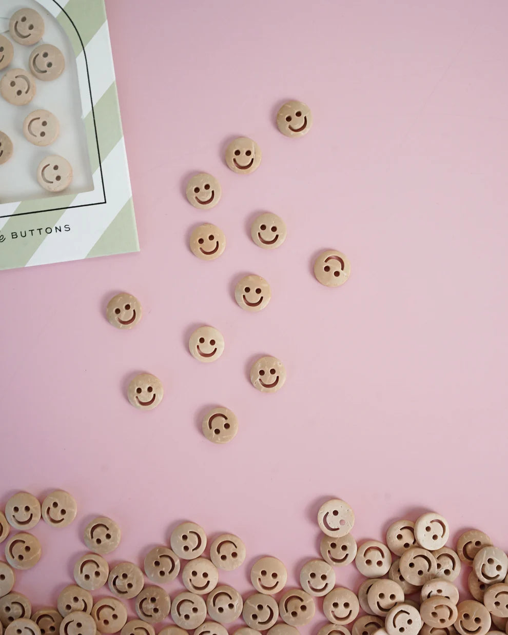 Smiley Face 1/2" Wood Buttons