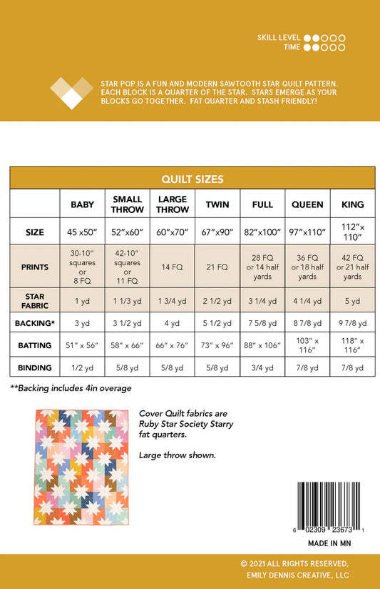 Quilty Love: Star Pop Quilt Pattern