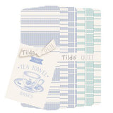 Tilda: Tea Towel Basics 6 Fat Quarter Bundle in Blue/Teal