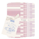 Tilda: Tea Towel Basics 6 Fat Quarter Bundle in Red/Plum