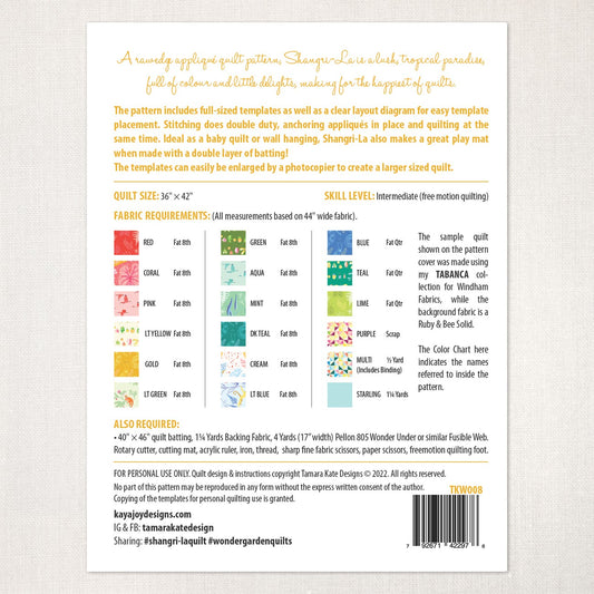 Wondergarden: Shangri-La - Quilt Pattern by Tamara Kate