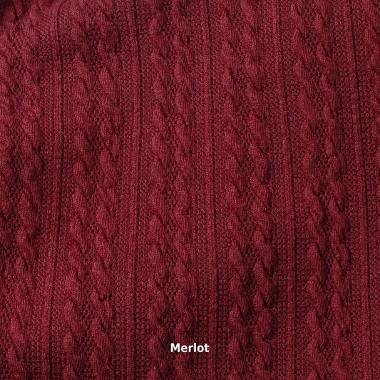 Twist Knit - Cable Knit Look in Merlot
