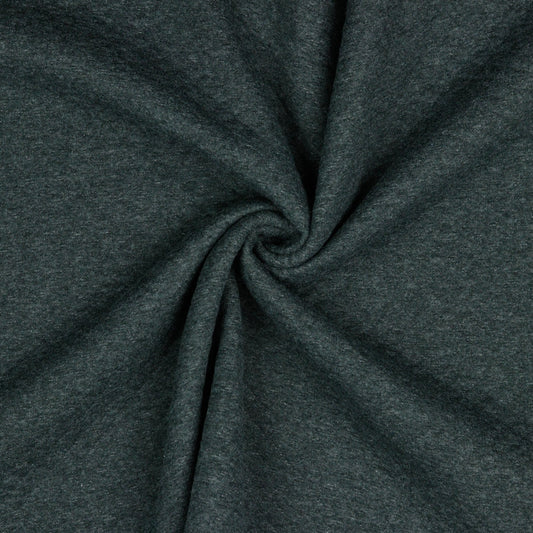 Quilted Jersey Knit - Dark Grey Melange