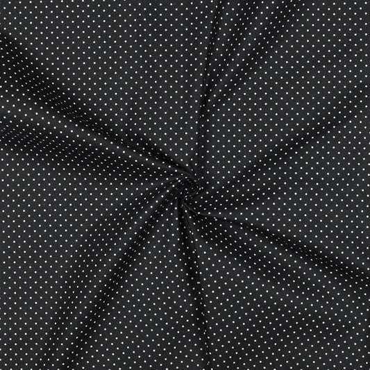 Lightweight Coated Cotton Petit Dots in Black