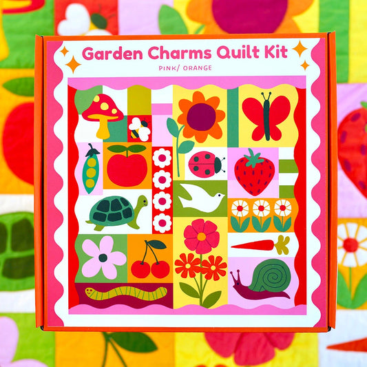 Garden Charms DIY Quilt Kit in Two Color Pallet Options