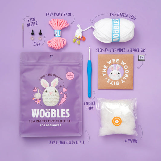 Jojo the Bunny: The Woobles Learn to Crochet Kit