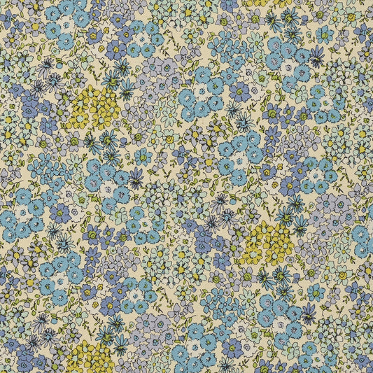 A Girl's Dream Cotton Oxford: Ditsy Floral in Blue