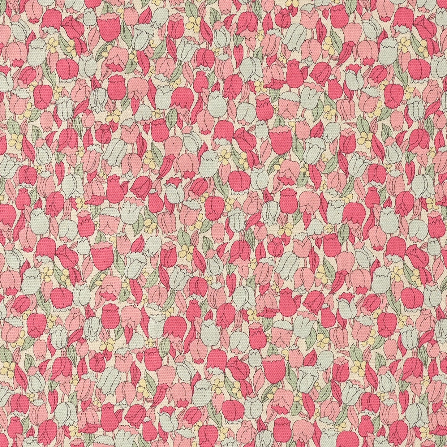 A Girl's Dream Cotton Oxford: Ditsy Tulip in Pink