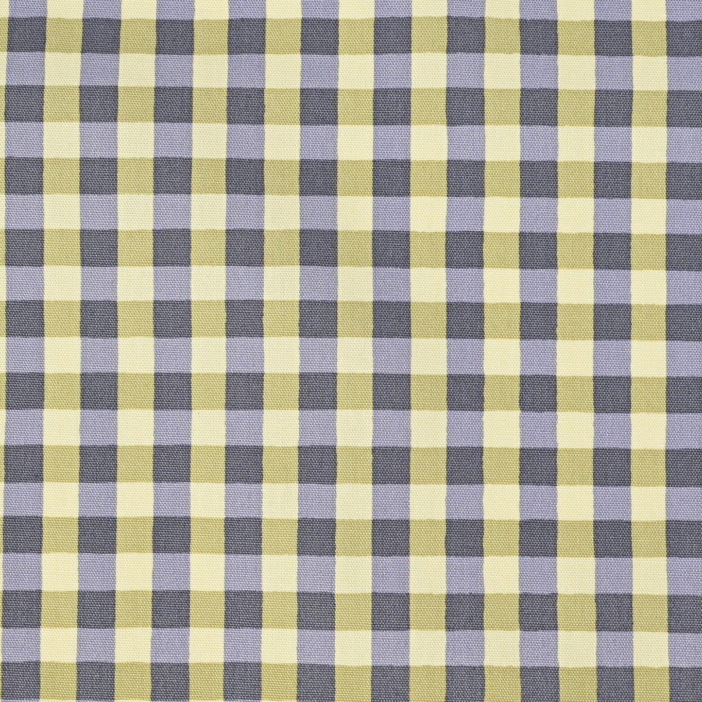 Linnea Basic Cotton Oxford: Gingham in Periwinkle/Citron