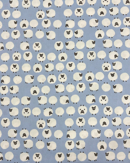 Cotton Oxford: Simply Palette Sheep in Light Blue