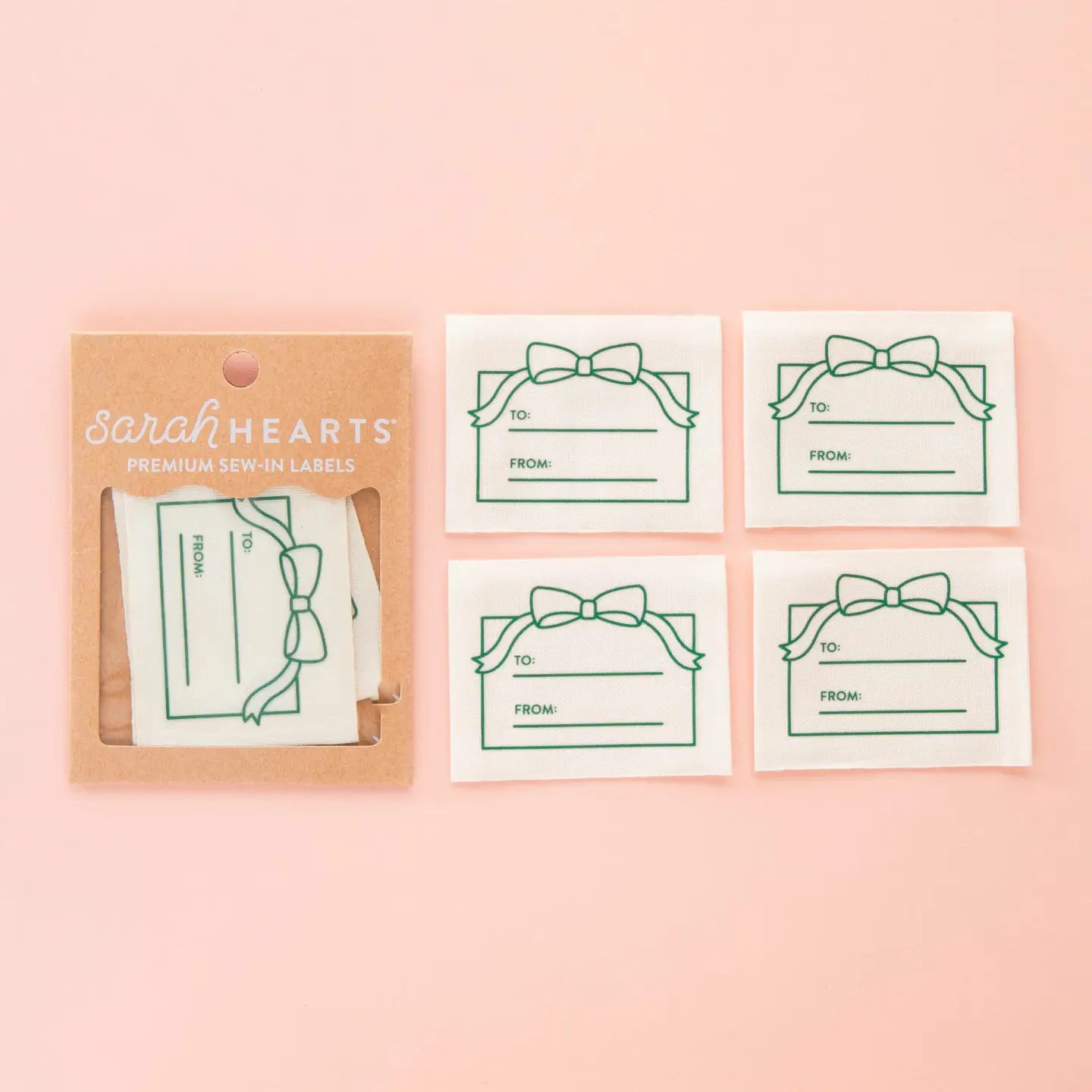 Sarah Hearts Labels: To From Gift Cotton Write-In Sewing Labels