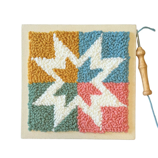 Plum Diddle - Sisters Star Quilt Block Punch Embroidery Kit