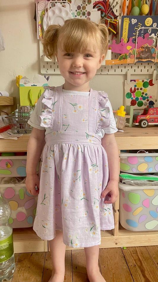 Cleo Frill Pinafore Dress - Kids Sewing Pattern