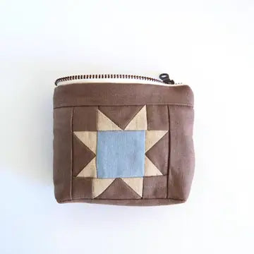 Medium Sawtooth Star Zipper Pouch - Multiple Colors