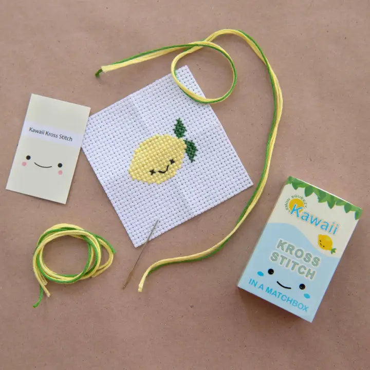 Kawaii Lemon Mini Cross Stitch Kit
